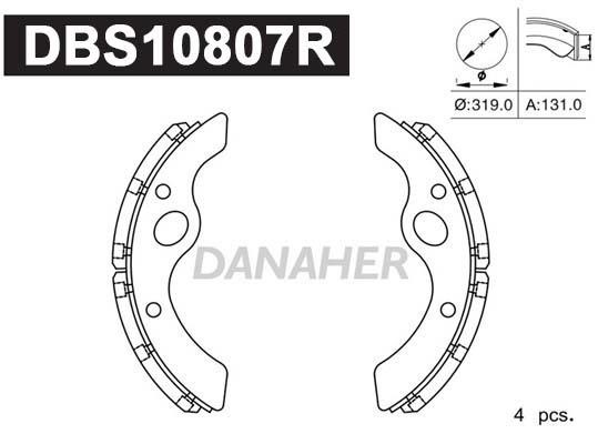 Danaher DBS10807R Колодки гальмівні барабанні, комплект DBS10807R: Купити в Україні - Добра ціна на EXIST.UA!