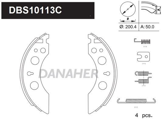 Danaher DBS10113C Колодки гальмівні барабанні, комплект DBS10113C: Купити в Україні - Добра ціна на EXIST.UA!