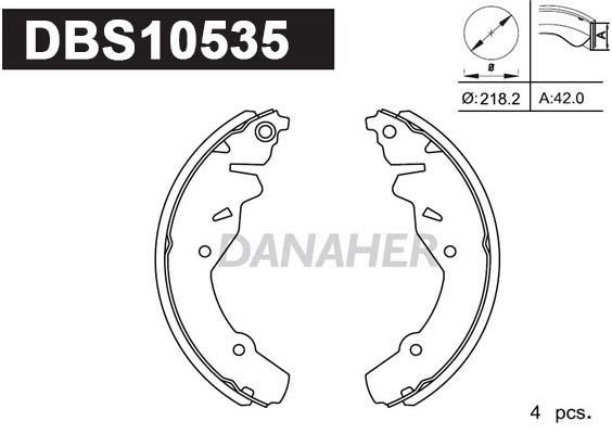 Danaher DBS10535 Колодки гальмівні барабанні, комплект DBS10535: Купити в Україні - Добра ціна на EXIST.UA!