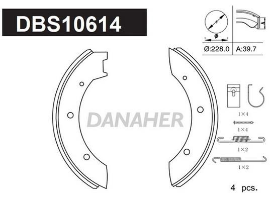 Danaher DBS10614 Колодки гальмівні барабанні, комплект DBS10614: Купити в Україні - Добра ціна на EXIST.UA!