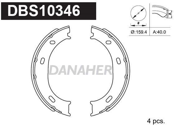 Danaher DBS10346 Колодки гальмівні стояночного гальма DBS10346: Купити в Україні - Добра ціна на EXIST.UA!