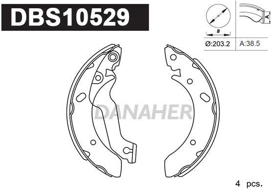 Danaher DBS10529 Колодки гальмівні барабанні, комплект DBS10529: Купити в Україні - Добра ціна на EXIST.UA!