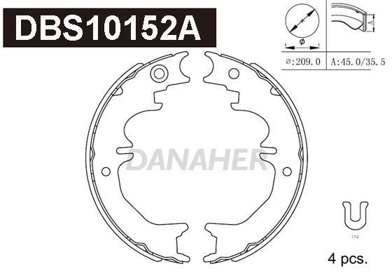 Danaher DBS10152A Колодки гальмівні стояночного гальма DBS10152A: Купити в Україні - Добра ціна на EXIST.UA!