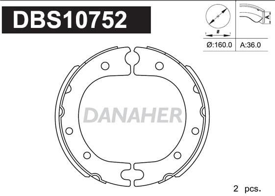 Danaher DBS10752 Колодки гальмівні стояночного гальма DBS10752: Купити в Україні - Добра ціна на EXIST.UA!
