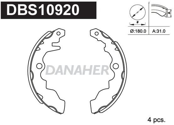 Danaher DBS10920 Колодки гальмівні барабанні, комплект DBS10920: Купити в Україні - Добра ціна на EXIST.UA!