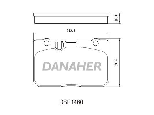 Danaher DBP1460 Гальмівні колодки, комплект DBP1460: Купити в Україні - Добра ціна на EXIST.UA!