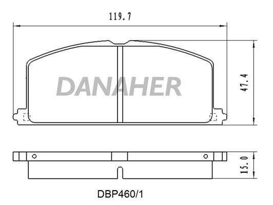 Danaher DBP460/1 Гальмівні колодки, комплект DBP4601: Купити в Україні - Добра ціна на EXIST.UA!