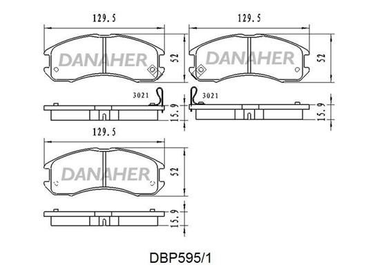 Danaher DBP595/1 Гальмівні колодки, комплект DBP5951: Купити в Україні - Добра ціна на EXIST.UA!