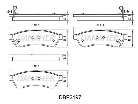Danaher DBP2197 Гальмівні колодки, комплект DBP2197: Купити в Україні - Добра ціна на EXIST.UA!