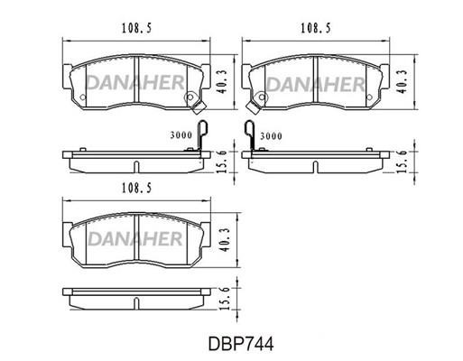 Danaher DBP744 Гальмівні колодки, комплект DBP744: Купити в Україні - Добра ціна на EXIST.UA!