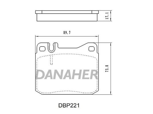Danaher DBP221 Гальмівні колодки, комплект DBP221: Купити в Україні - Добра ціна на EXIST.UA!