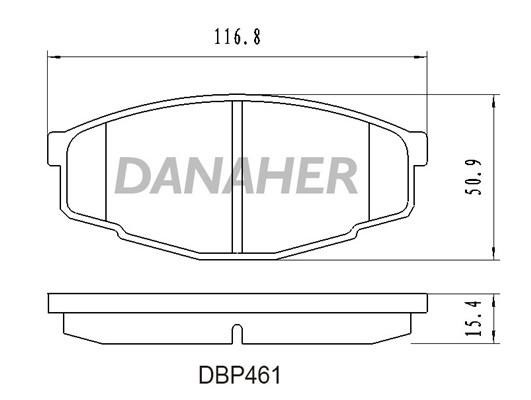 Danaher DBP461 Гальмівні колодки, комплект DBP461: Купити в Україні - Добра ціна на EXIST.UA!