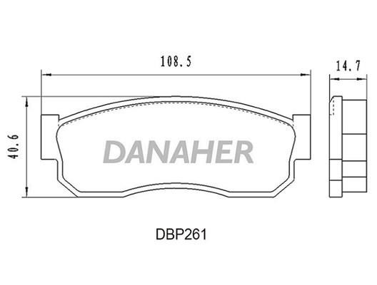 Danaher DBP261 Гальмівні колодки, комплект DBP261: Купити в Україні - Добра ціна на EXIST.UA!