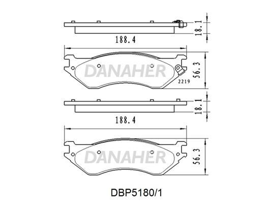 Danaher DBP5180/1 Гальмівні колодки задні, комплект DBP51801: Купити в Україні - Добра ціна на EXIST.UA!