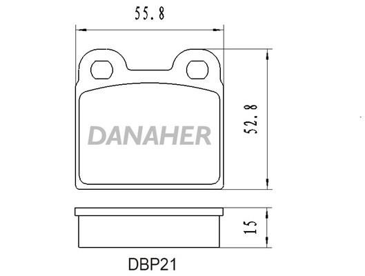 Danaher DBP21 Гальмівні колодки, комплект DBP21: Купити в Україні - Добра ціна на EXIST.UA!