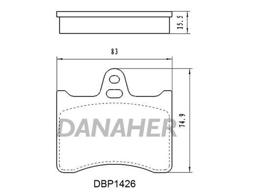 Danaher DBP1426 Гальмівні колодки, комплект DBP1426: Купити в Україні - Добра ціна на EXIST.UA!