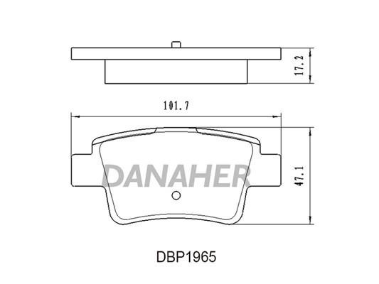 Danaher DBP1965 Гальмівні колодки, комплект DBP1965: Купити в Україні - Добра ціна на EXIST.UA!