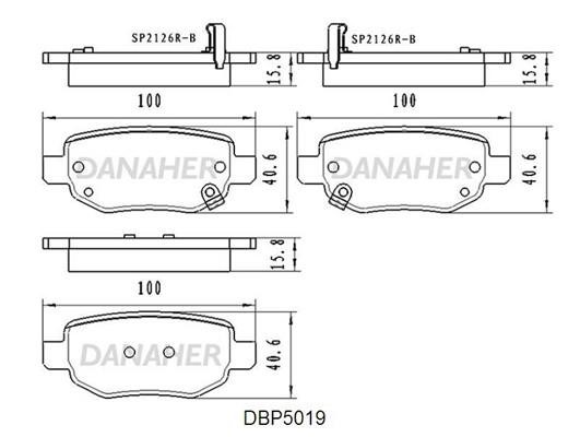 Danaher DBP5019 Гальмівні колодки, комплект DBP5019: Купити в Україні - Добра ціна на EXIST.UA!