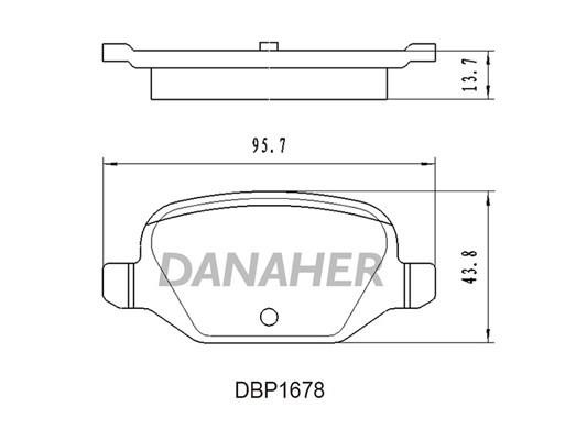 Danaher DBP1678 Гальмівні колодки, комплект DBP1678: Купити в Україні - Добра ціна на EXIST.UA!