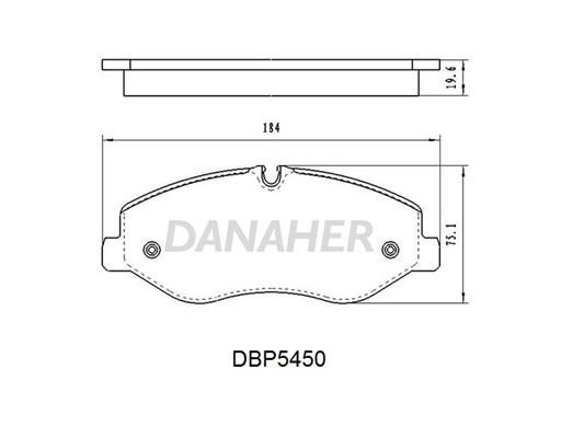 Danaher DBP5450 Гальмівні колодки, комплект DBP5450: Купити в Україні - Добра ціна на EXIST.UA!