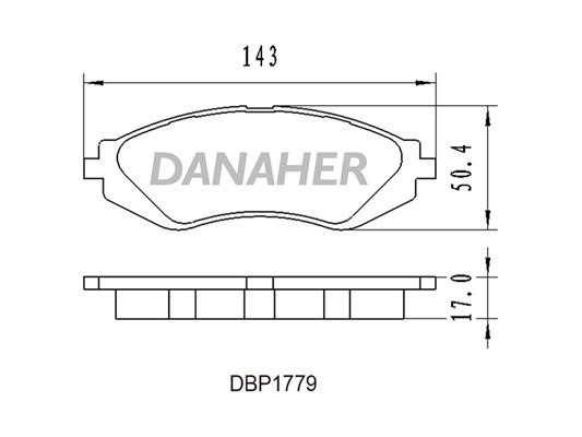 Danaher DBP1779 Гальмівні колодки, комплект DBP1779: Приваблива ціна - Купити в Україні на EXIST.UA!