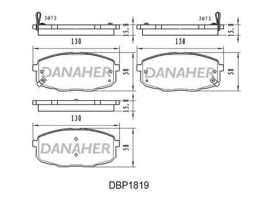 Danaher DBP1819 Гальмівні колодки, комплект DBP1819: Купити в Україні - Добра ціна на EXIST.UA!