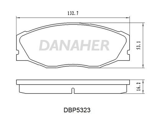 Danaher DBP5323 Гальмівні колодки, комплект DBP5323: Купити в Україні - Добра ціна на EXIST.UA!