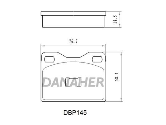 Danaher DBP145 Гальмівні колодки, комплект DBP145: Купити в Україні - Добра ціна на EXIST.UA!