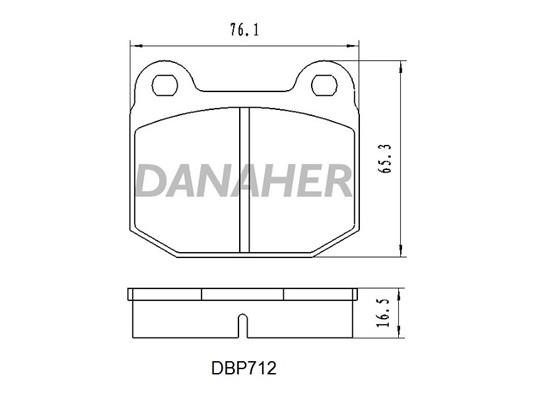 Danaher DBP712 Гальмівні колодки, комплект DBP712: Купити в Україні - Добра ціна на EXIST.UA!