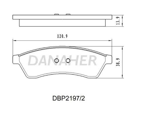 Danaher DBP2197/2 Гальмівні колодки, комплект DBP21972: Купити в Україні - Добра ціна на EXIST.UA!