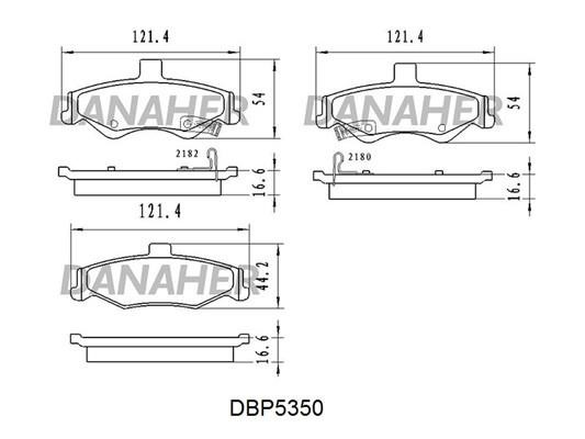 Danaher DBP5350 Гальмівні колодки передні, комплект DBP5350: Купити в Україні - Добра ціна на EXIST.UA!