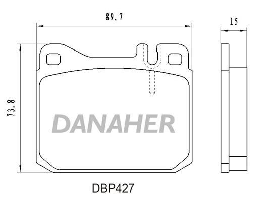 Danaher DBP427 Гальмівні колодки, комплект DBP427: Купити в Україні - Добра ціна на EXIST.UA!
