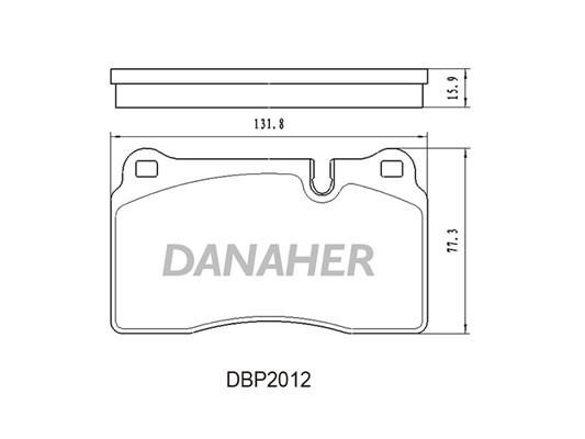 Danaher DBP2012 Гальмівні колодки, комплект DBP2012: Купити в Україні - Добра ціна на EXIST.UA!