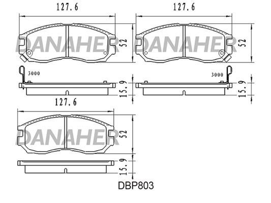Danaher DBP803 Гальмівні колодки, комплект DBP803: Купити в Україні - Добра ціна на EXIST.UA!