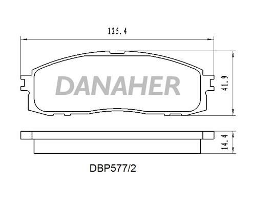 Danaher DBP577/2 Гальмівні колодки, комплект DBP5772: Купити в Україні - Добра ціна на EXIST.UA!