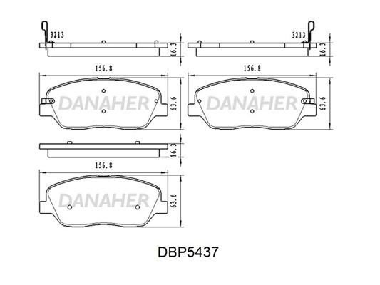 Danaher DBP5437 Гальмівні колодки передні, комплект DBP5437: Купити в Україні - Добра ціна на EXIST.UA!