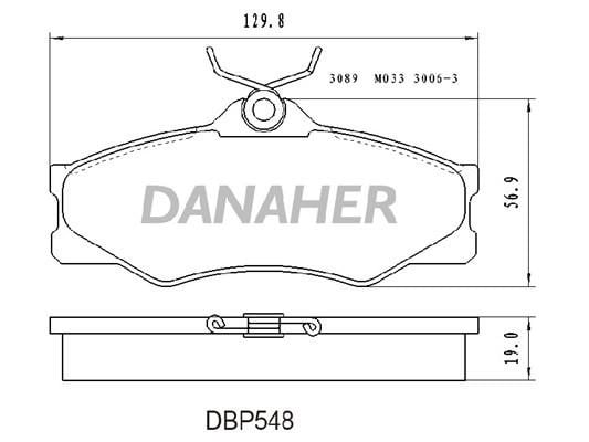 Danaher DBP548 Гальмівні колодки, комплект DBP548: Купити в Україні - Добра ціна на EXIST.UA!