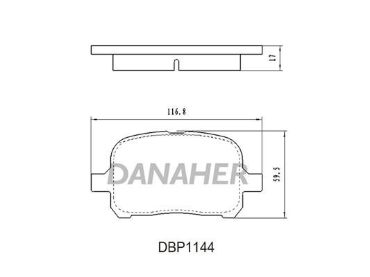Danaher DBP1144 Гальмівні колодки, комплект DBP1144: Приваблива ціна - Купити в Україні на EXIST.UA!