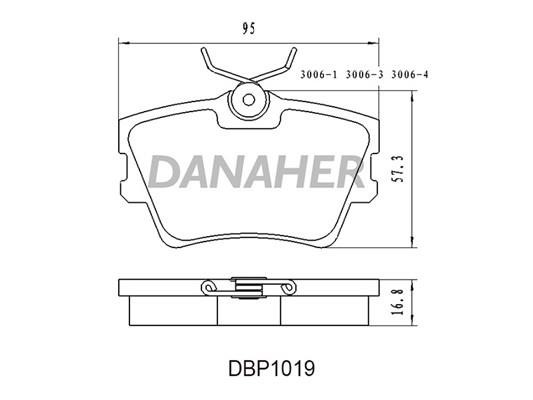 Danaher DBP1019 Гальмівні колодки, комплект DBP1019: Купити в Україні - Добра ціна на EXIST.UA!