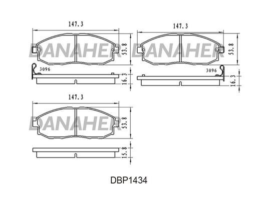 Danaher DBP1434 Гальмівні колодки, комплект DBP1434: Купити в Україні - Добра ціна на EXIST.UA!