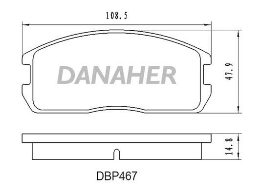 Danaher DBP467 Гальмівні колодки, комплект DBP467: Приваблива ціна - Купити в Україні на EXIST.UA!