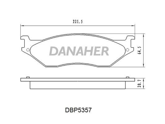 Danaher DBP5357 Гальмівні колодки передні, комплект DBP5357: Купити в Україні - Добра ціна на EXIST.UA!