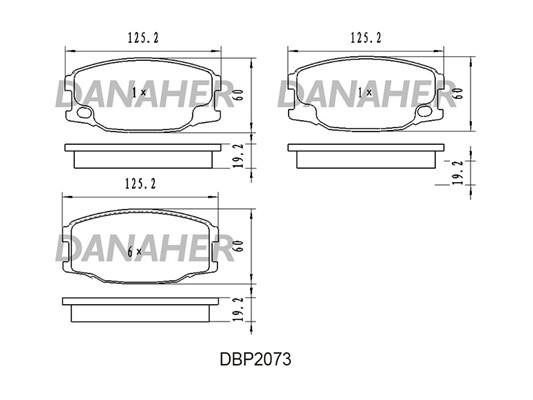 Danaher DBP2073 Гальмівні колодки, комплект DBP2073: Купити в Україні - Добра ціна на EXIST.UA!