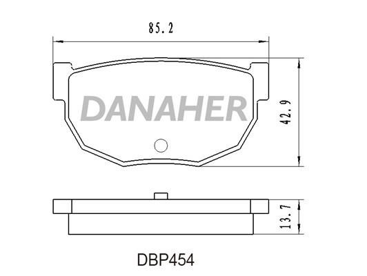 Danaher DBP454 Гальмівні колодки, комплект DBP454: Купити в Україні - Добра ціна на EXIST.UA!