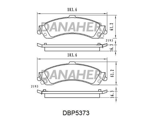 Danaher DBP5373 Гальмівні колодки задні, комплект DBP5373: Купити в Україні - Добра ціна на EXIST.UA!