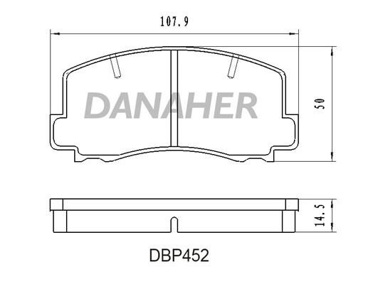 Danaher DBP452 Гальмівні колодки, комплект DBP452: Купити в Україні - Добра ціна на EXIST.UA!