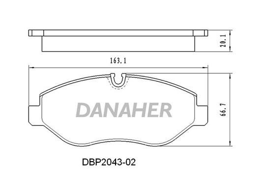 Danaher DBP2043-02 Гальмівні колодки, комплект DBP204302: Купити в Україні - Добра ціна на EXIST.UA!