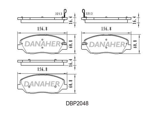 Danaher DBP2048 Гальмівні колодки, комплект DBP2048: Купити в Україні - Добра ціна на EXIST.UA!