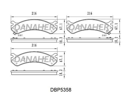 Danaher DBP5358 Гальмівні колодки передні, комплект DBP5358: Купити в Україні - Добра ціна на EXIST.UA!