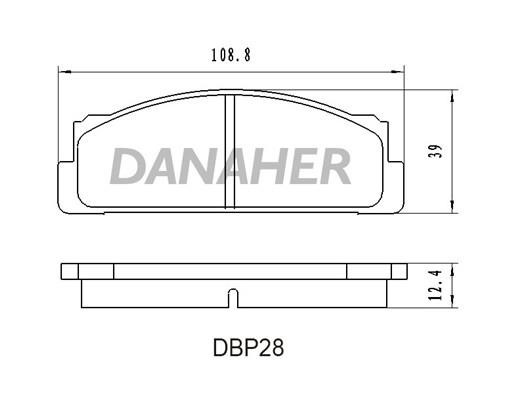 Danaher DBP28 Гальмівні колодки, комплект DBP28: Купити в Україні - Добра ціна на EXIST.UA!